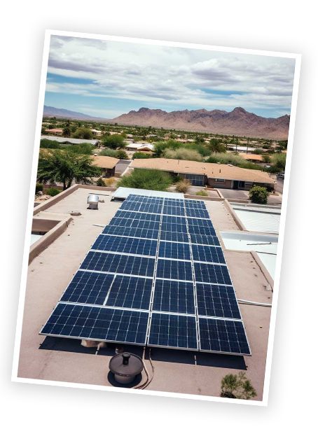Solar panel cleaning on a roof in Tucson - A vital necessity to keep solar arrays efficient